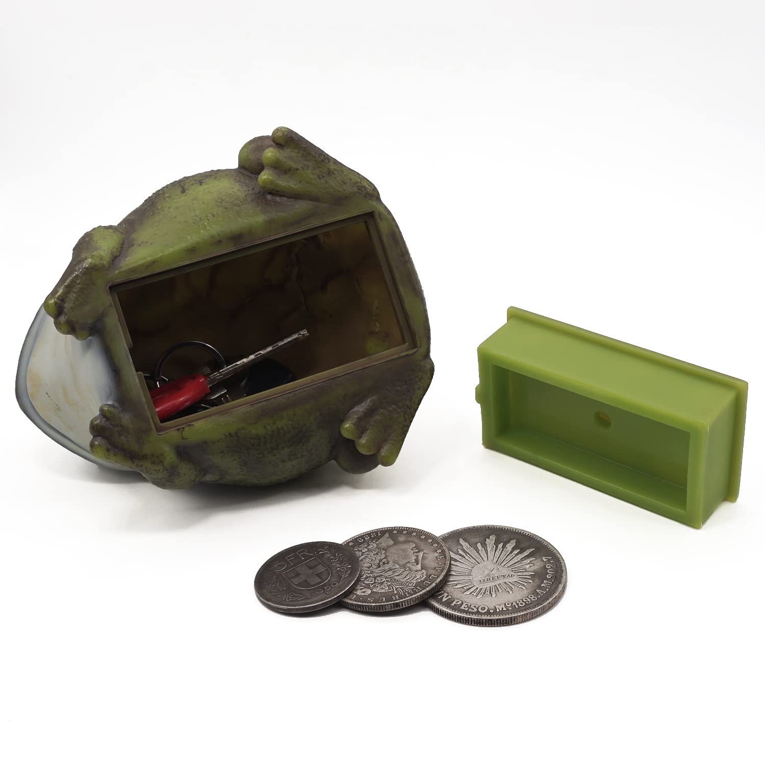 Spare Key Hider Frog Shape Garden Decoration Safe Holder For